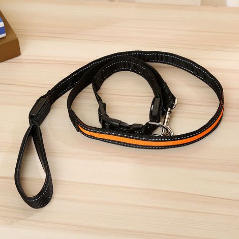 LED Nylon Chien Collier for Chien, sécurité Nocturne Clignotant Phosphorescent Chien, Chiens Leash Lumineux Fluorescent Colliers Animalerie 120x2.5CM (1/5)