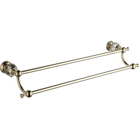 Mexen Estela perchero de toalla doble, dorado - 7011525-50 (1/2)