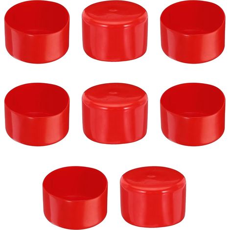Lot de 8 Embouts, 75 mm ID Rond, Caoutchouc PVC, Flexible, Pour Tubes, Clôtures, Meubles