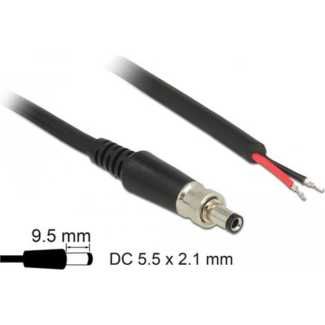 DELOCK 89907 CABLE DE ALIMENTACIÓN NEGRO 0,95 M