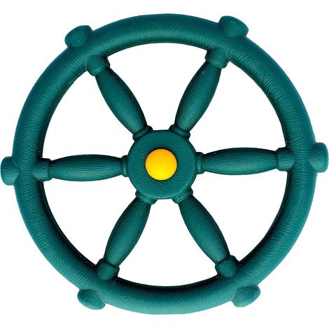 1 Roue de bateau pirate, diamètre 30 cm, en bois résistant aux intempéries, pour cabane de jardin, maison dans les arbres ou structure de jeux (1/5)