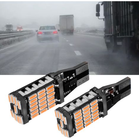 Feu de stop LED haute luminosité pour voiture, ampoule jaune de feu arrière protecteur, faible consommation, pour marche arrière (1/5)