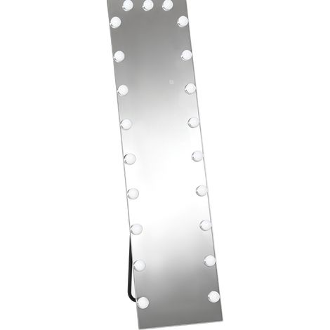 CHICFURN Specchio da terra RGB LED 150x40 cm in vetro trasparente, 21 lampadine (1/5)
