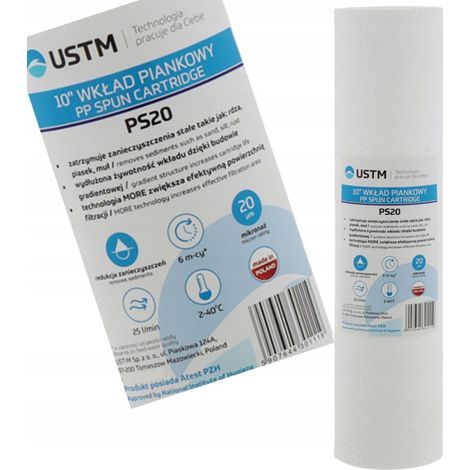 Inserto in polipropilene da 20 micron, 10 x 2,5 pollici, USTM PS20 (1/5)