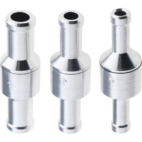 3pcs Clapet Anti-retour Unidirectionnel en Ligne 6mm 8mm 10mm Vanne en Aluminium pour Tuyau d'eau Essence Biodiesel Liquide de Refroidissement Pompe à Pression d'eau Accessoires (1/5)