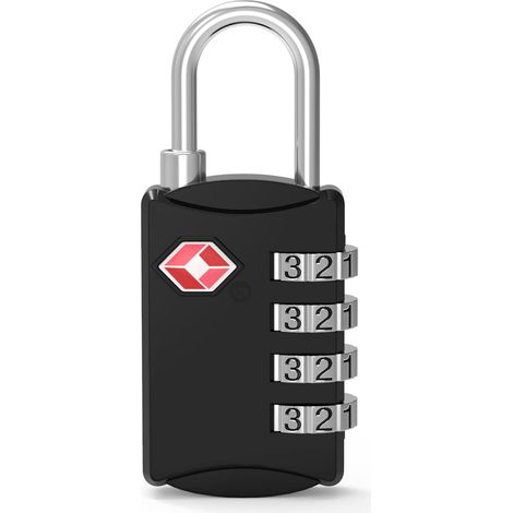 TSA Luggage Locks, [Nouvelle Version] Cadenas de Sécurité à 4 Chiffres, Cadenas à Bagages Cadenas à Combinaison, Verrouillage du Code pour Les vValises de Voyage, 1 Pack (1/5)