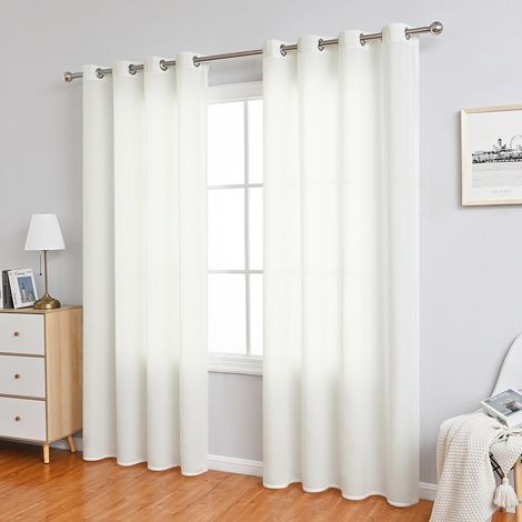 Rideaux occultants pour la maison, 2 pièces, transmission de lumière translucide, protège la vie privée, peut être porté avec des tiges (1/5)