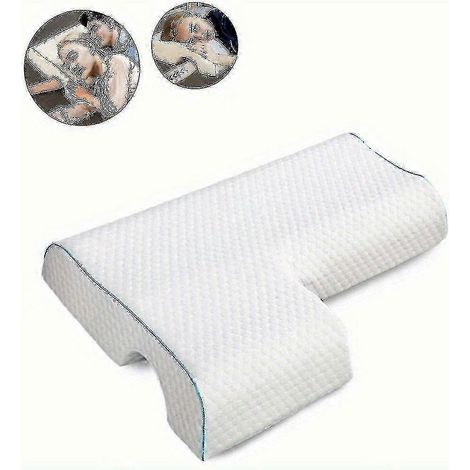 1 oreiller arqué en mousse à mémoire de forme à récupération lente pour couples - Oreiller anti-pression pour les mains-AquaForge (1/4)