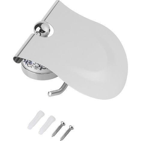 Polished silver wall-mounted toilet paper holder (1 piece) (1/5)