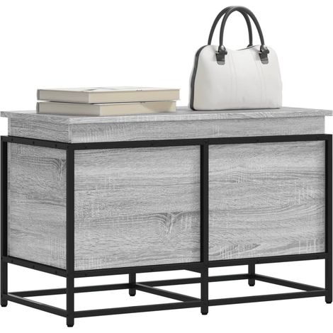 Aufbewahrungsbox mit Deckel Grau Sonoma 80x40x51,5 cm