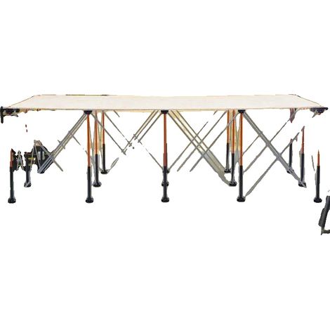 Établi, Dimensions 244,5 x 125,5 cm, Capacité de Charge 2724 kg, Matériau Cadre en Acier Durable, Design Pliable, Portable avec Sac de Rangement (1/5)
