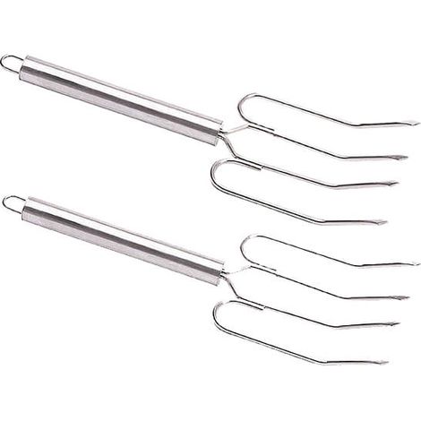 MasterClass Pair Of Stainless Steel Oven Forks (1/2)