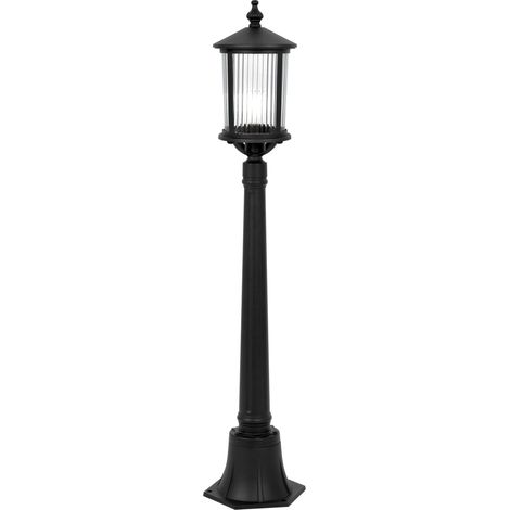 Lampadaire jardin noir classique 110cm E27 IP44 Miami (1/5)