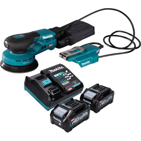 Makita BO 003 CGM201 Ponceuse excentrique sans fil 40 V max. 125 mm 3,0 mm course Brushless + 2x batterie 4,0 Ah + chargeur (1/5)