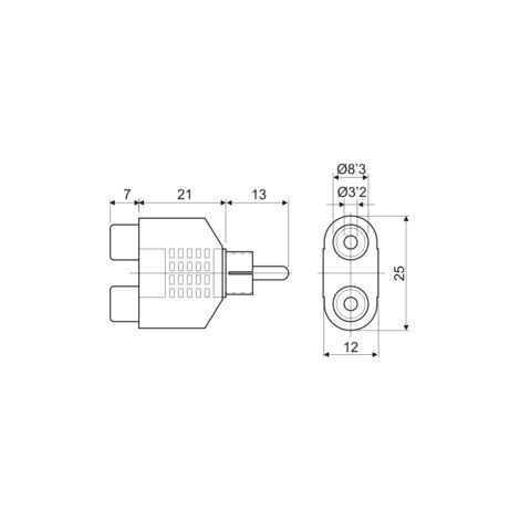Adaptador macho RCA a doble hembra RCA Electro Dh 13.680 8430552043958 (1/2)