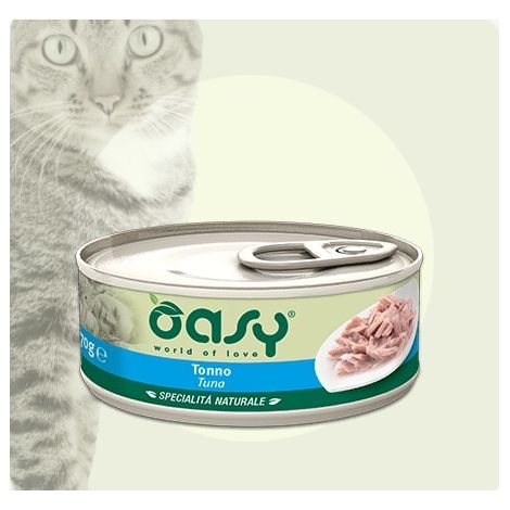 Oasy Cat Specialità Naturali Tonno  - Oasy Cat Specialità Naturali Tonno - Lattina Da 150 Gr