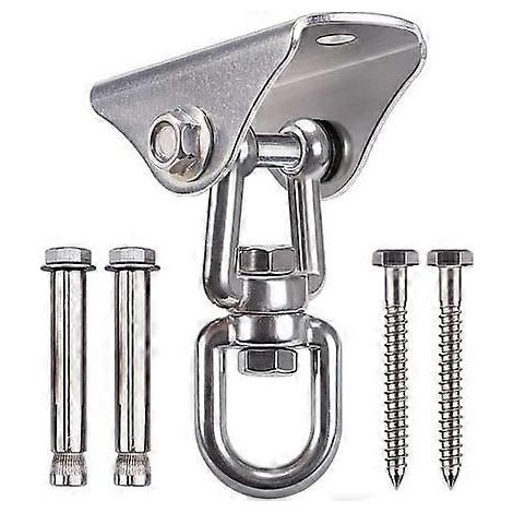 Supports de balançoire pivotants à 360° d'une capacité de 454 kg (1000 lb), crochets de balançoire robustes avec 4 vis pour plafond en béton (1/5)