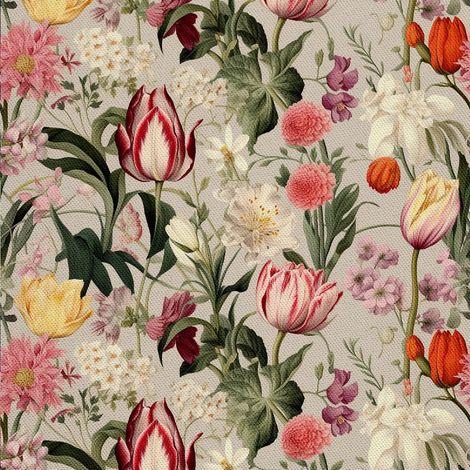 Tela decorativa para exteriores Oxford - Motivo floral I DX5227 (1/5)