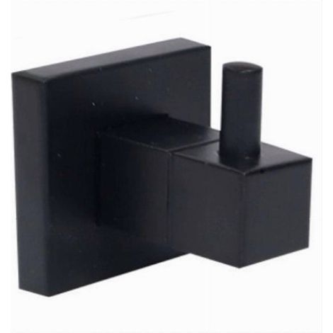 TRADE SHOP - Gancio Per Accappatoio Asciugamani Da Muro Nero Appendino Arredo Per Bagno 79980 - (1/3)