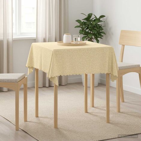 vidaXL Table Cloth Rectangular Cream White 140 x 140 cm (1/5)