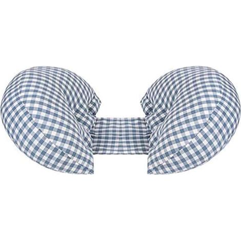 Oreiller Grossesse - Oreiller Double En Coin Pour Soutien Du Corps Du Ventre Et Du Dos - 480 G - Pour Dormir Sur Le Côté (1/5)