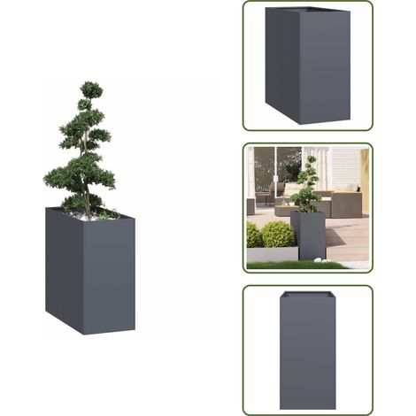 vidaXL Pflanzgefäß Anthrazit 40x80x80 cm Stahl (1/5)