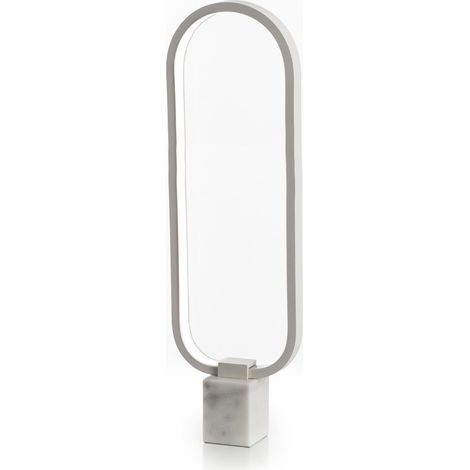 Lampada da Tavolo a LED 7x18xH60 cm in Metallo e Marmo Naos Bianco (1/3)
