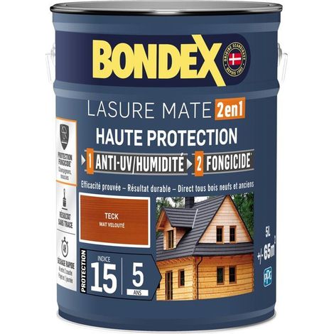 Bondex BONDEX 2 en 1 lasur teca 5 litros acabado satinado