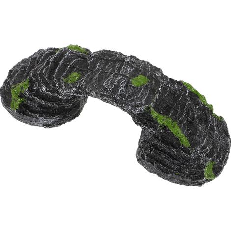Realistic Resin Turtle Resting Platform with Built-in Hideaway, Decoration for Terrariums and Aquariums, for Reptiles and Aquatic Turtles (1/5)