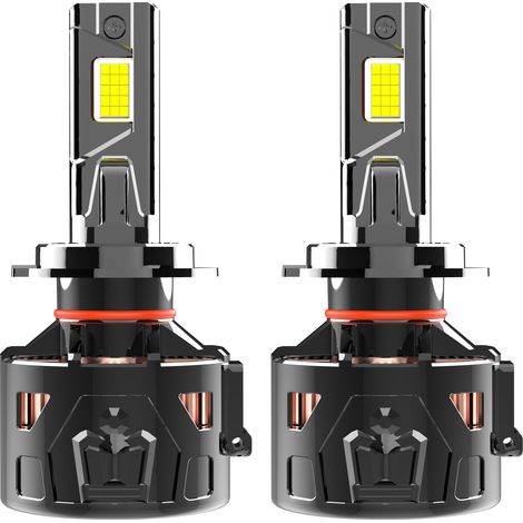 Ampoules LED Phare Voiture Redsea R33B H7 H4 330W 33000LM 6000K Blanc Pur 12V Refroidissement 3 Tubes Cuivre CSP5080 Durée 50000h Plug & Play (1/5)
