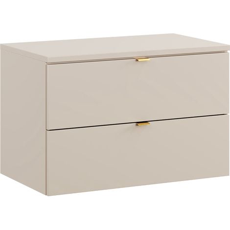 Meuble sous-vasque 80cm plan de toilette Azel Cachemire (1/3)