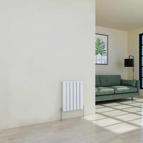 Warmehaus White Radiator Flat Panel Horizontal Double 600x408mm
