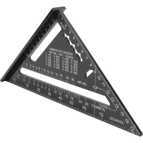 Speed Ruler 7 Zoll Duplex Metall Metrische und Imperiale Einheiten Hochpräziser rechtwinkliger Lineal für Konstrukteure und Ingenieure (1/5)