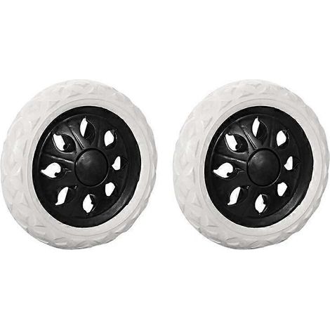 Roues de rechange pour chariot de supermarché uxcell, diamètre 6,5 pouces, en caoutchouc mousse noir, lot de 2 (capacité de charge de 22 lb chacune) (1/5)