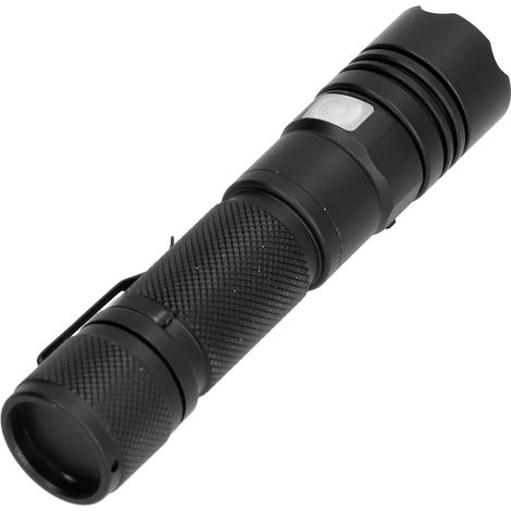 P50 LED-Taschenlampe, hohe Helligkeit, für den Außenbereich, USB wiederaufladbar, Mini-Taschenlampe aus Aluminiumlegierung mit Clip (1/5)