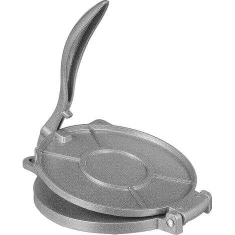 Prensa para tortillas de aluminio de 16,5 cm, inoxidable, para harina de maíz, para hacer quesadillas caseras. (1/5)