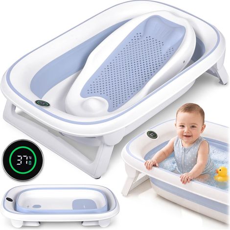 Foldable Baby Bath Tub with Thermometer and Insert (1/5)