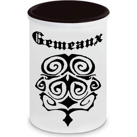 Pot à stylos en céramique  Gémeaux Cbkreation