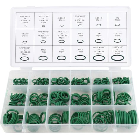 Kit d'assortiment de joints toriques de climatisation pour voiture, système HNBR A/C, outil de jeu de 270 pièces (1/5)