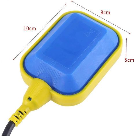 Interrupteur à flotteur pour contrôle automatique du niveau d'eau avec câble pour pompes (4 m) (1/3)
