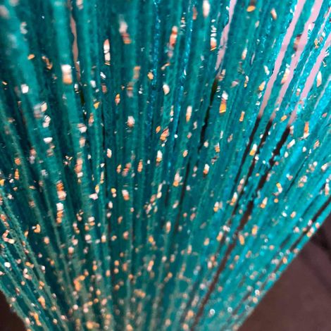 Lot de 2 Rideaux Fils Paillette 100x200cm Draperie Rideau Spaghetti Elégance Studio Fenêtre Porte Anniversaire Mariage Fête Hôtel (1/5)