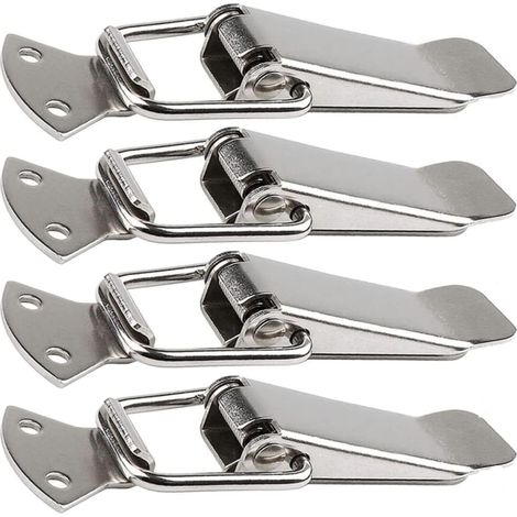 （4pcs）Fermoir de tension en acier inoxydable avec vis, fermoir à levier de 56 mm, loquet à ressort à bascule, clip de serrage, fermeture de boîte