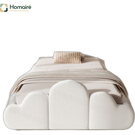 Cadre de lit beige en beige 216 x 106 x 89 cm HOMAIRE (1/5)