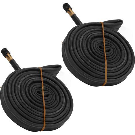 2 Chambres à Air VTT 700x23C Valve Schrader 48mm en Caoutchouc Butyle - Inclut 2 Démonte-Pneus (1/5)