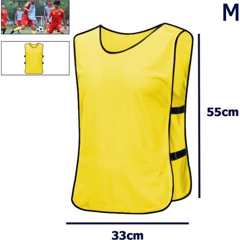 TRADE SHOP - Pettorina Da Allenamento Gilet Casacca Sportiva Scuola Calcio Sport Basket Color - Giallo   M