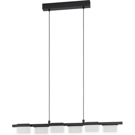 Lampe suspendue Ervidel Noir Satin, Clear L: 93 B: 6 h: 110cm Dimmable 3000k (1/3)
