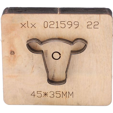 Moule à découper le cuir en forme de tête de taureau, petite déformation, en acier allié, pour la découpe du bois et le bricolage. (1/5)
