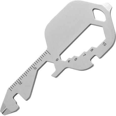 Ouvre-bouteille Multifonction - Outil Mini en Acier Inoxydable avec Clé à Molette Croix Tire-clou et Tire-bouchon - 1 Pièce (1/5)