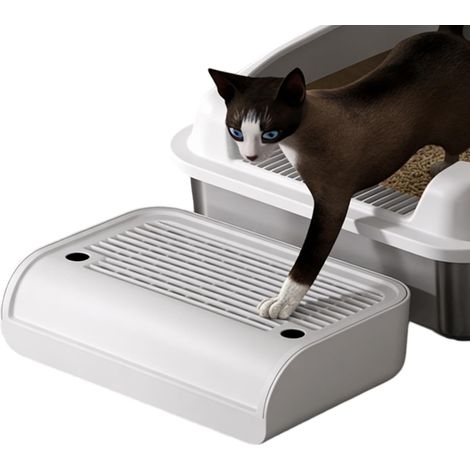 30 x 20,7 x 9 cm Katzenstreurampe: Schmutzabweisend, mit Filtersystem, hohem Schutz, Streueinführung, rutschfesten Stufen, für den Bereich um die Katzentoilette. (1/5)