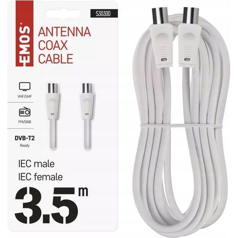 Cable de antena de abonado Emos S30300 de 3,5 m, 1 unidad. (1/5)